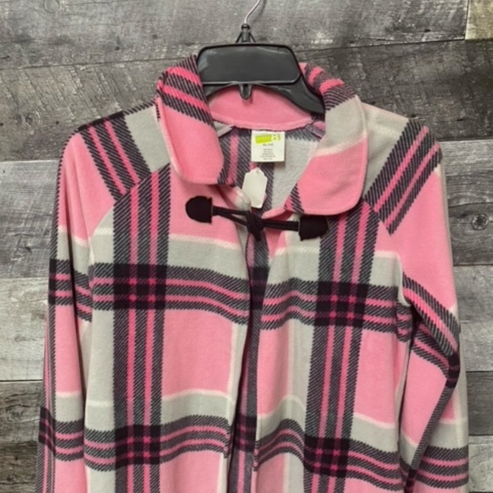 CRAZY 8 Girls Clip Pink & Black Plaid Jacket  Size: XL (14) **EUC**